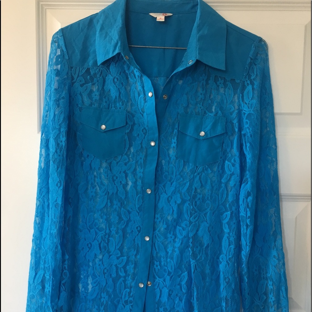 Guess western style lace shirt